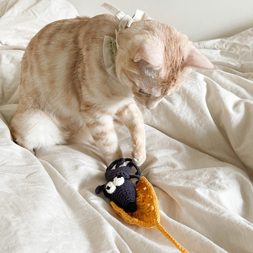 ♠[개달당]누가 내 치즈를 옮겼을까, 캣타워 모빌 캣닢 치즈쥐 고양이장난감